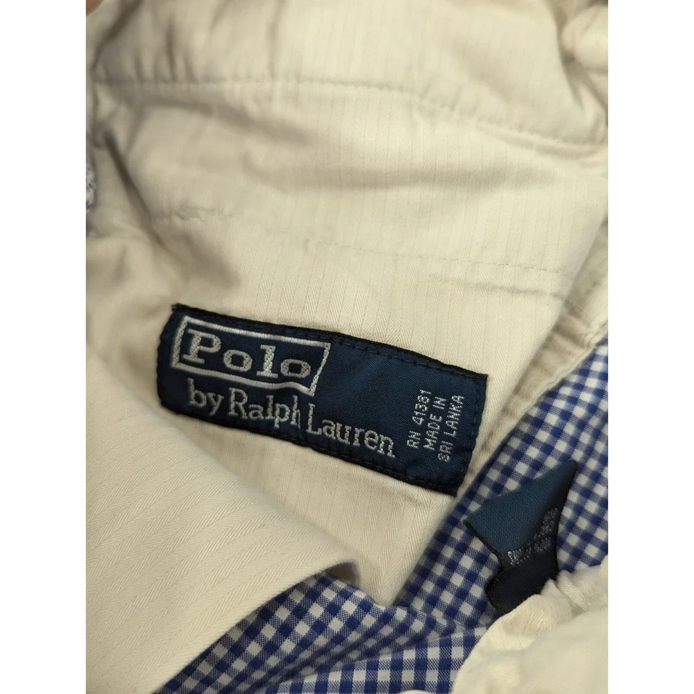 Vtg Polo Ralph Lauren Men's Blue Plaid Preppy Shorts 36 (38 Tag)‎ 11